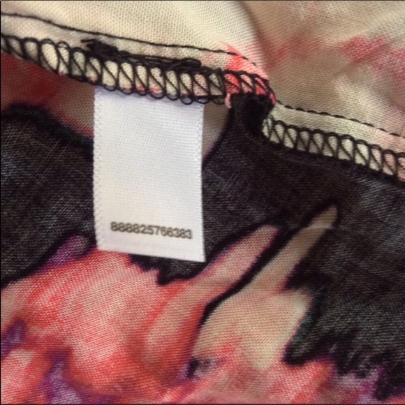 JUICY COUTURE FLORAL PRINT COLD SHOULDER TOP MEDIUM - Picture 7 of 7